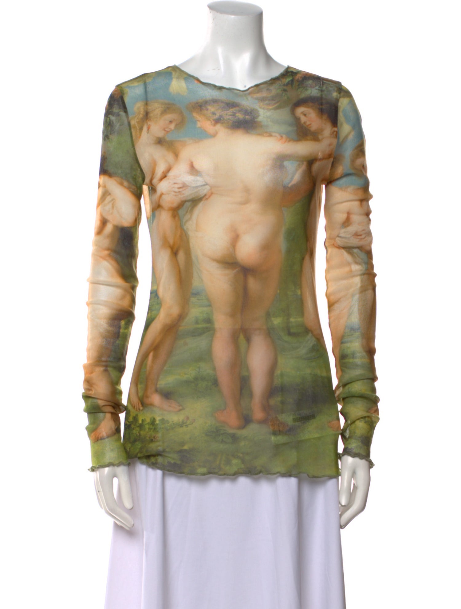 Jean Paul Gaultier Printed V-Neck Top